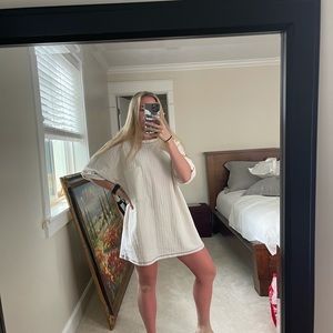 CREAM T SHIRT DRESS